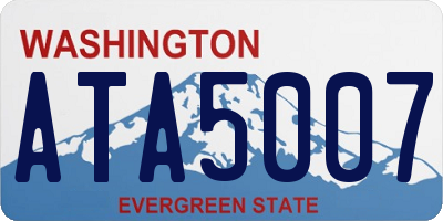 WA license plate ATA5007