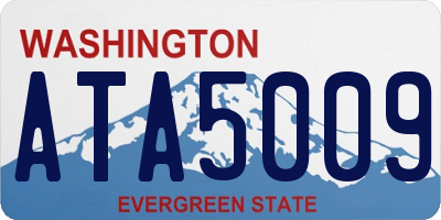 WA license plate ATA5009