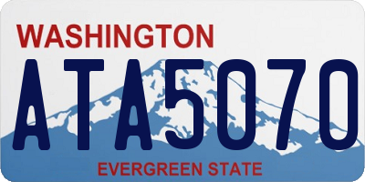 WA license plate ATA5070