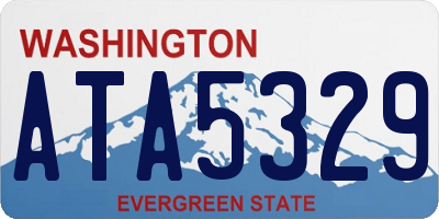 WA license plate ATA5329