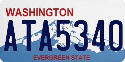 WA license plate ATA5340