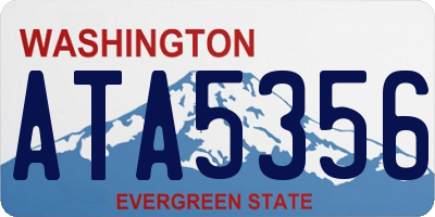 WA license plate ATA5356