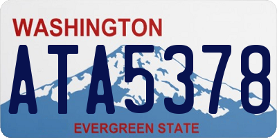 WA license plate ATA5378
