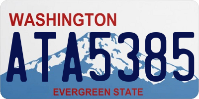 WA license plate ATA5385