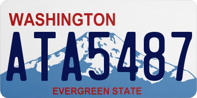 WA license plate ATA5487
