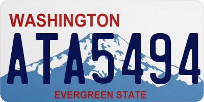 WA license plate ATA5494