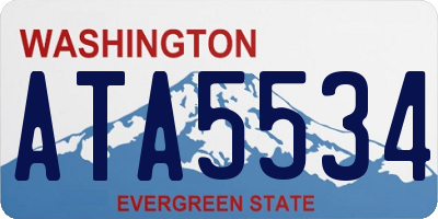 WA license plate ATA5534