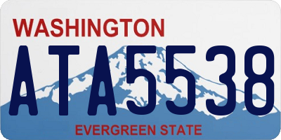 WA license plate ATA5538