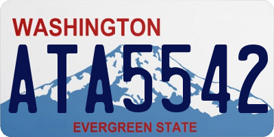 WA license plate ATA5542