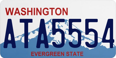 WA license plate ATA5554