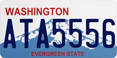 WA license plate ATA5556