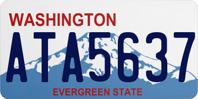 WA license plate ATA5637