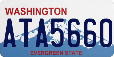 WA license plate ATA5660