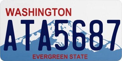 WA license plate ATA5687