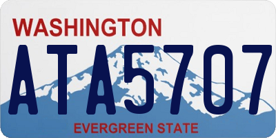 WA license plate ATA5707