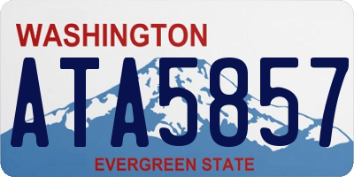 WA license plate ATA5857