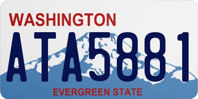 WA license plate ATA5881