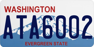 WA license plate ATA6002