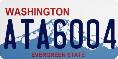 WA license plate ATA6004