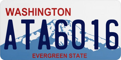 WA license plate ATA6016