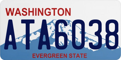 WA license plate ATA6038