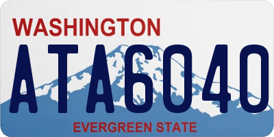 WA license plate ATA6040