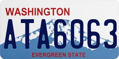 WA license plate ATA6063