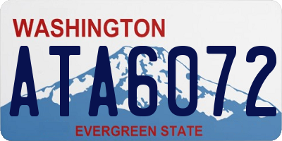 WA license plate ATA6072