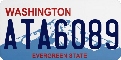 WA license plate ATA6089