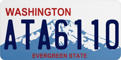 WA license plate ATA6110