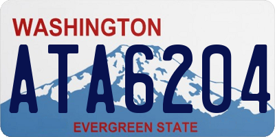 WA license plate ATA6204