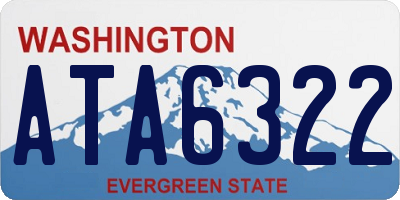 WA license plate ATA6322