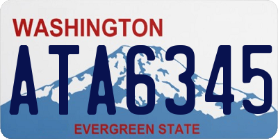WA license plate ATA6345