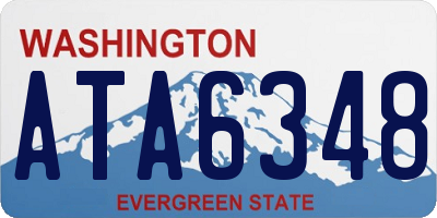 WA license plate ATA6348