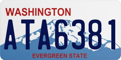WA license plate ATA6381