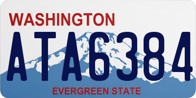 WA license plate ATA6384