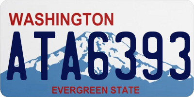 WA license plate ATA6393