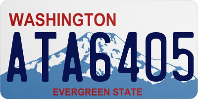 WA license plate ATA6405