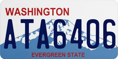 WA license plate ATA6406