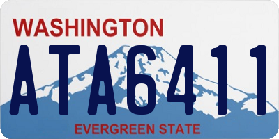WA license plate ATA6411