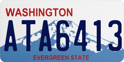 WA license plate ATA6413