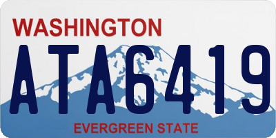 WA license plate ATA6419