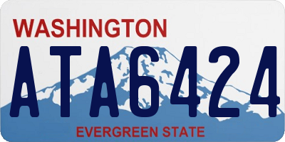 WA license plate ATA6424