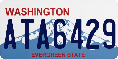 WA license plate ATA6429