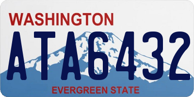 WA license plate ATA6432