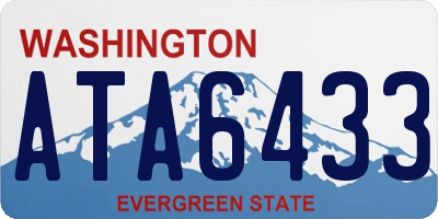 WA license plate ATA6433