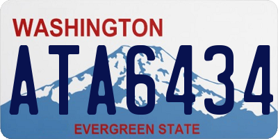 WA license plate ATA6434