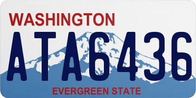 WA license plate ATA6436