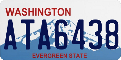 WA license plate ATA6438