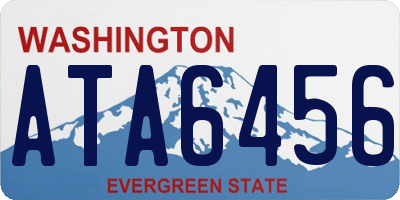 WA license plate ATA6456